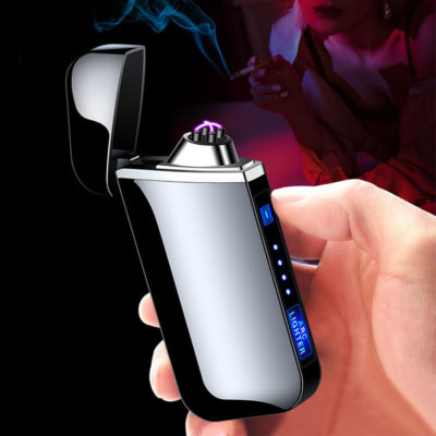 Rechargeable Lighter with Double ARC Plasma and Battery Indicator