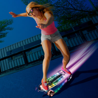 LED Light Up 22.5″ Skateboard