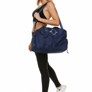 Waterproof Travel Bag with Shoe Slot - Black