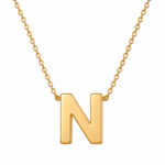 "Initials " By Clarissa ( Plated Gold / Silver Initial Necklace) - Image 31