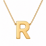 "Initials " By Clarissa ( Plated Gold / Silver Initial Necklace) - Image 35