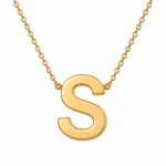 "Initials " By Clarissa ( Plated Gold / Silver Initial Necklace) - Image 36