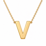 "Initials " By Clarissa ( Plated Gold / Silver Initial Necklace) - Image 39