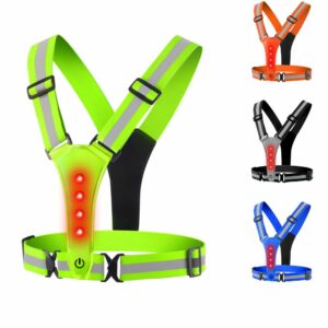 Seamless Outdoors LED Running Vest High Visibility Reflective Vest for Night