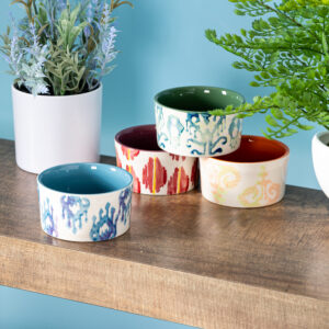 4 Piece Round 6.5 Ounce Stoneware Ramekin Set