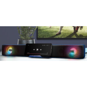 CHROMABEAT 17.5" Multimedia Sound Bar | Wireless Speaker with Reactive LED Lights