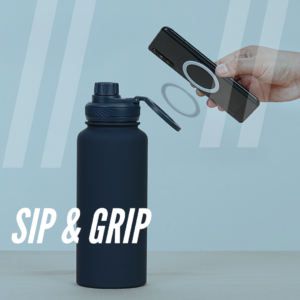 Sip & Grip Thermo Bottle with Phone holder