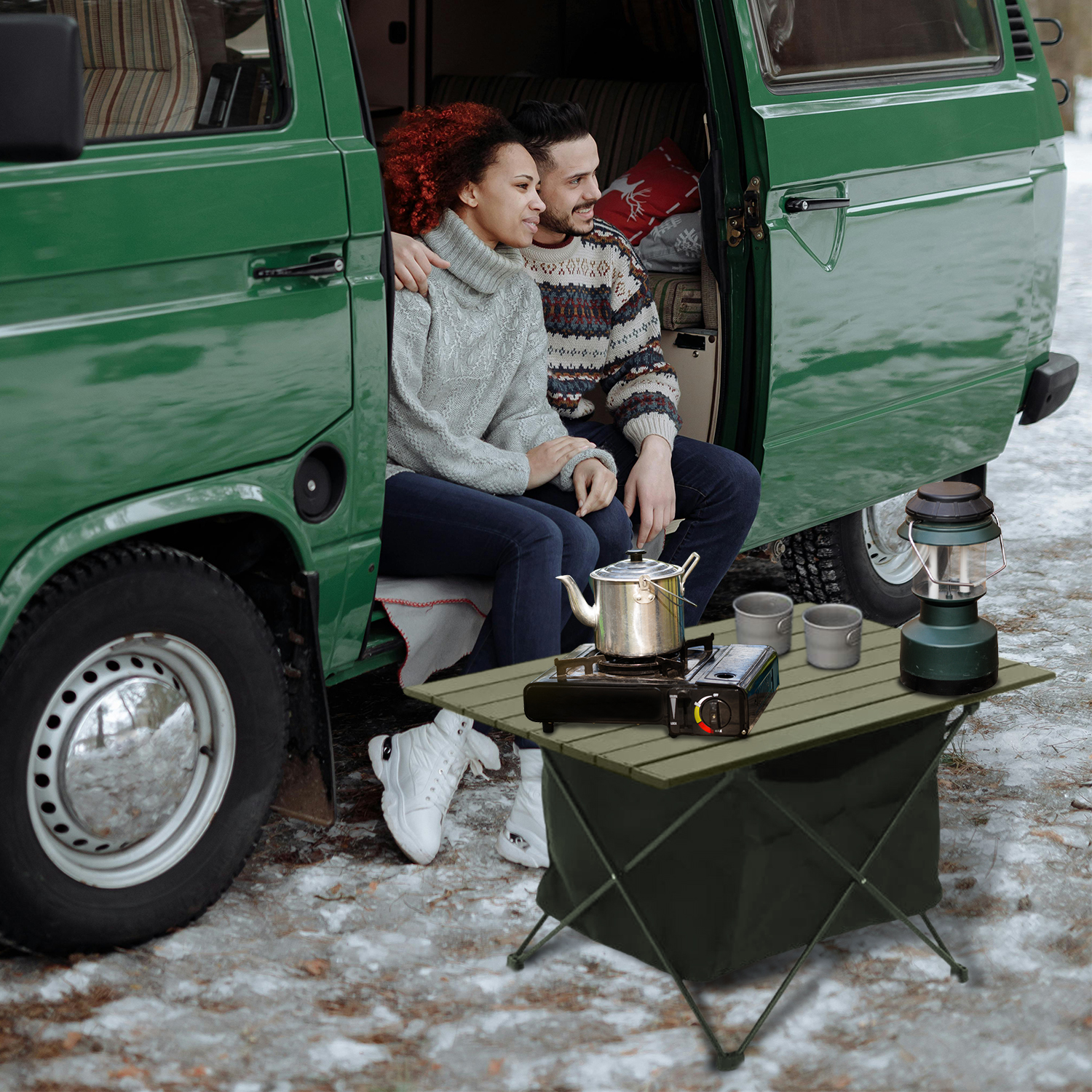Lifestyle-2 Seamless Outdoor - FoldAway Camping Table - Image 1