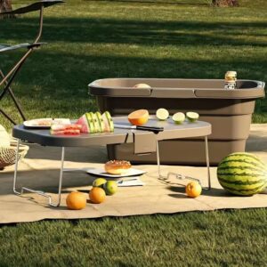 Seamless Outdoors - Collapsible Picnic Basket With Tray Stand