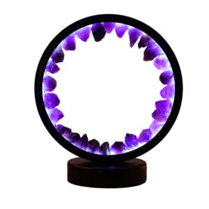 PEACE Natural Amethyst Round Night Light