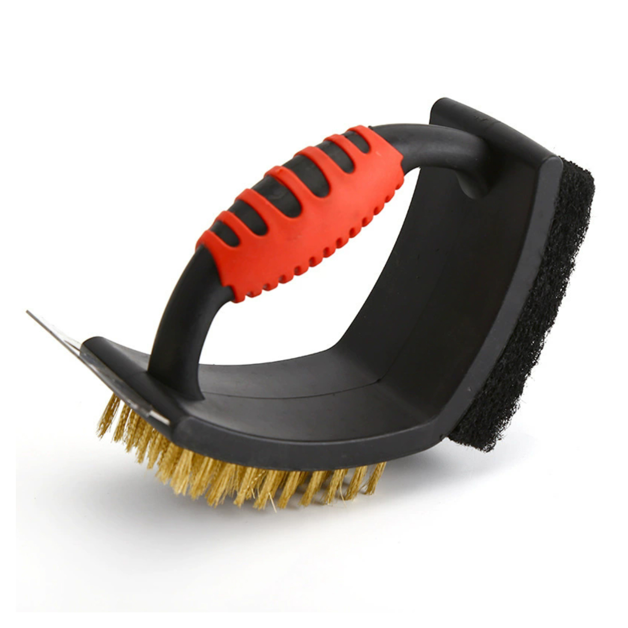 White background-1 Seamless Outdoors 3 IN 1 BBQ Oven Cleaning Brush - Image 1