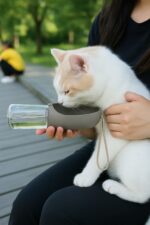 Paws & Claws Pet Travel Water Bottle With Spout ( 12 oz) - Image 2