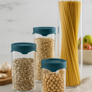 10-Piece Borosilicate Glass Food Storage Set with Airtight Flip-N-Snap Lids – 5 Containers