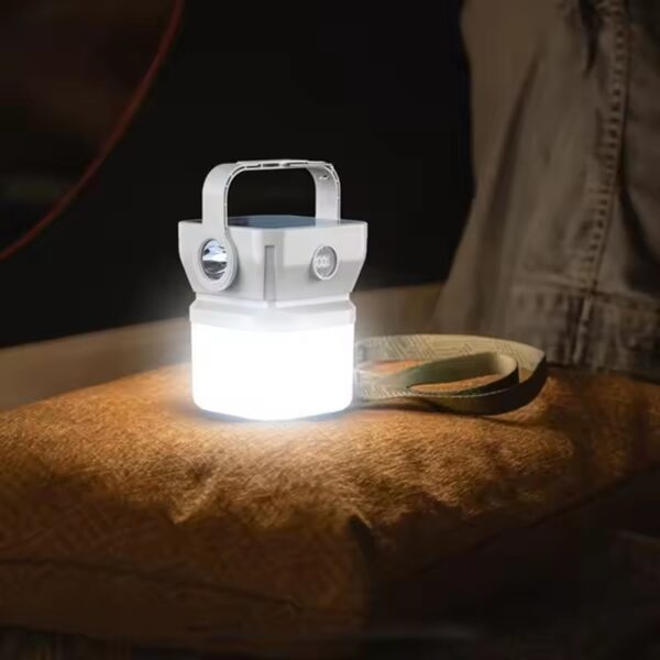 Solar Camping Light with Hook – Fast Charging, Portable LED