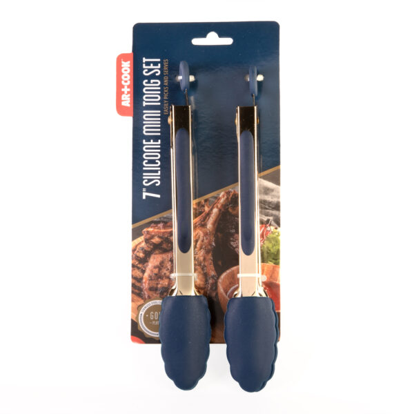 7" Silicone Mini Tong Set