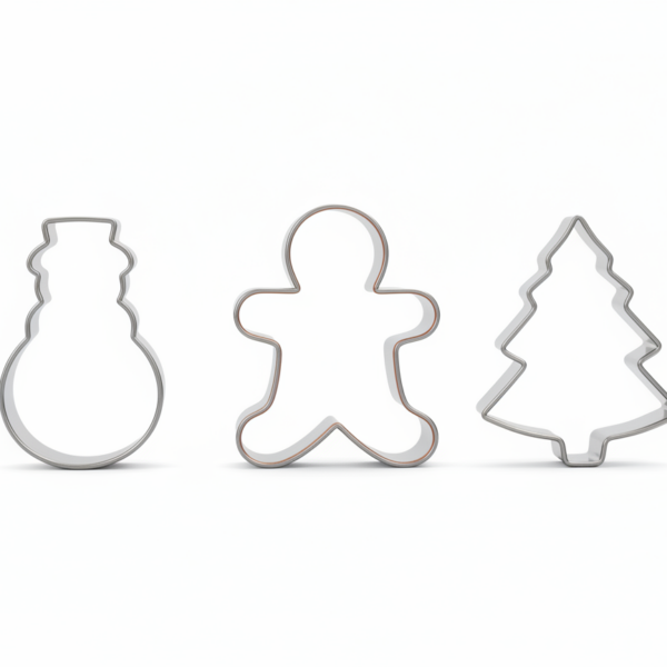 ART AND COOK 3 PIECE Cookie Cutter Set Silicone Dipped Cutters Orange
