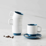 Set of 2 Stackable Espresso Mugs