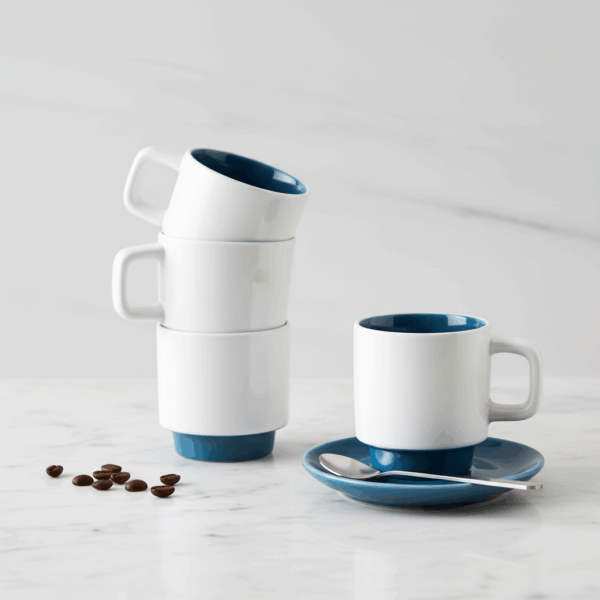 Set of 2 Stackable Espresso Mugs