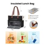 IVY HIGH Laptop Tote Bag with Built-In Lunch Box Compartment - Image 4