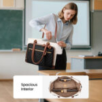 IVY HIGH Laptop Tote Bag with Built-In Lunch Box Compartment - Image 6