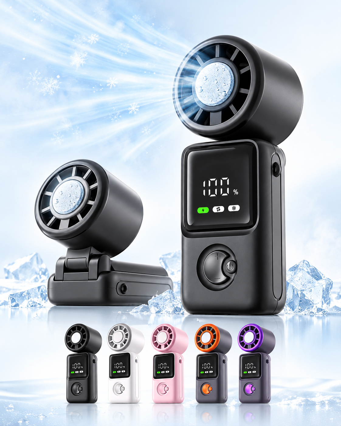 Icy Portable Fan Product Showcase Infini Breeze FrostGo Portable Ice Cooling Fan - Image 1